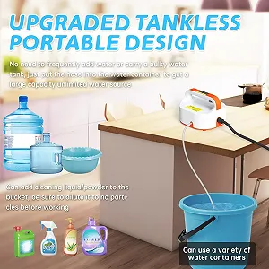 Ручний пароочисник 2500 W 4.5 Bar 6 швидкостей 3 щітки synthetic.ua - Фото 1