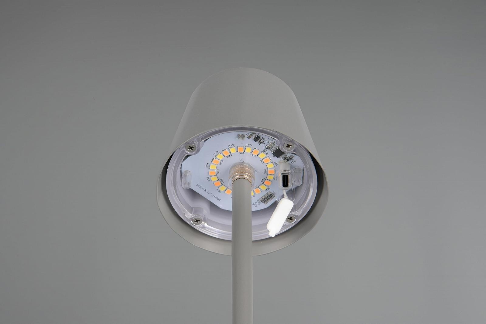 Настільна лампа LED Reality Leuchten Diaz R55961177 Акумуляторна Вулична 1.6 Вт Ultimate Grey, фото №10