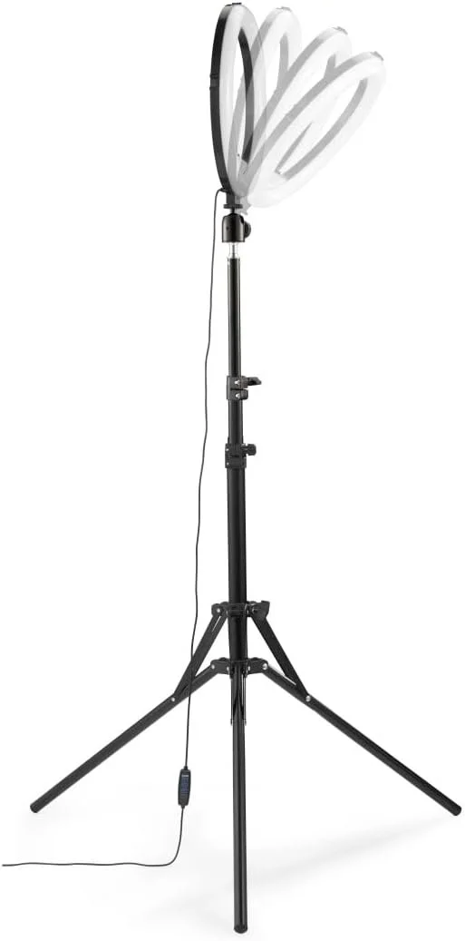 Кільцева LED лампа зі штативом Hama SpotLight Steady 120 Чорна, фото №2