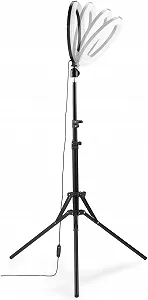 Кольцевая LED лампа со штативом Hama SpotLight Steady 120 Черная synthetic.ua - Фото 1