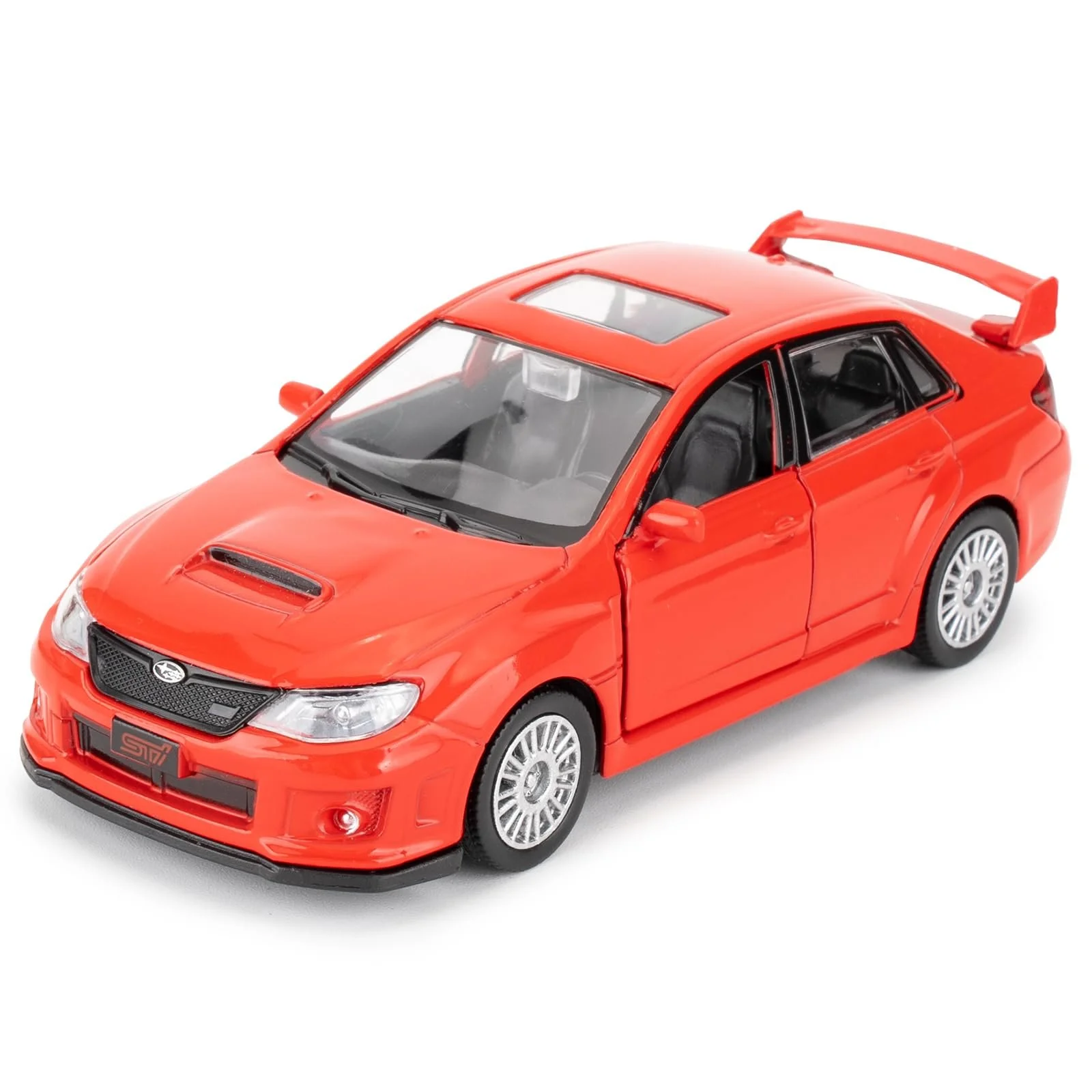 Модель автомобиля Subaru WRX STI 2010, 1/36, игрушечный автомобиль из алюминия с функцией ралли, игрушечная модель для досуга, автомобильные подарки для мальчиков и девочек, красный, фото №1