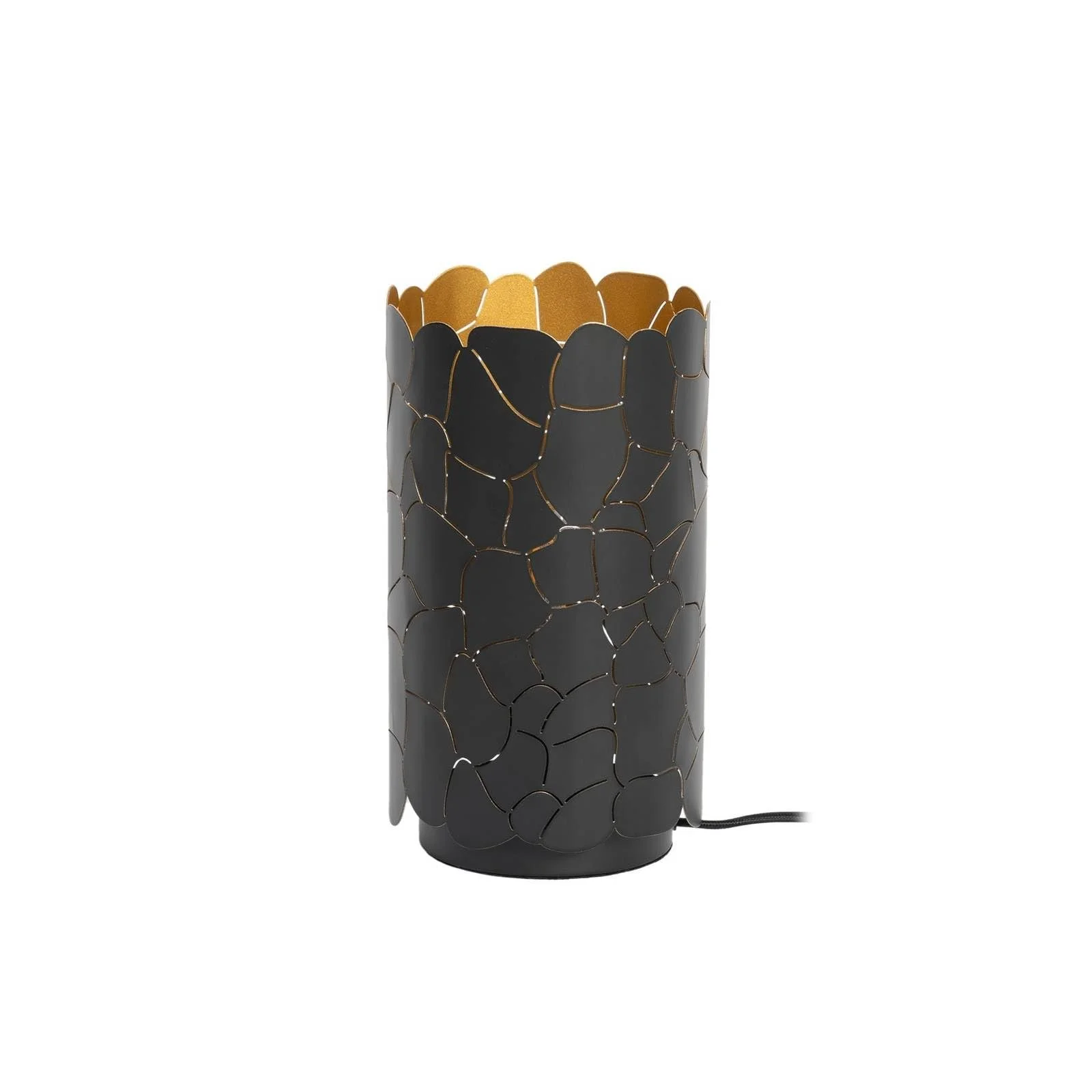 Настільна лампа Lindby Aralena сучасна чорний метал 1 лампочка E27, фото №1