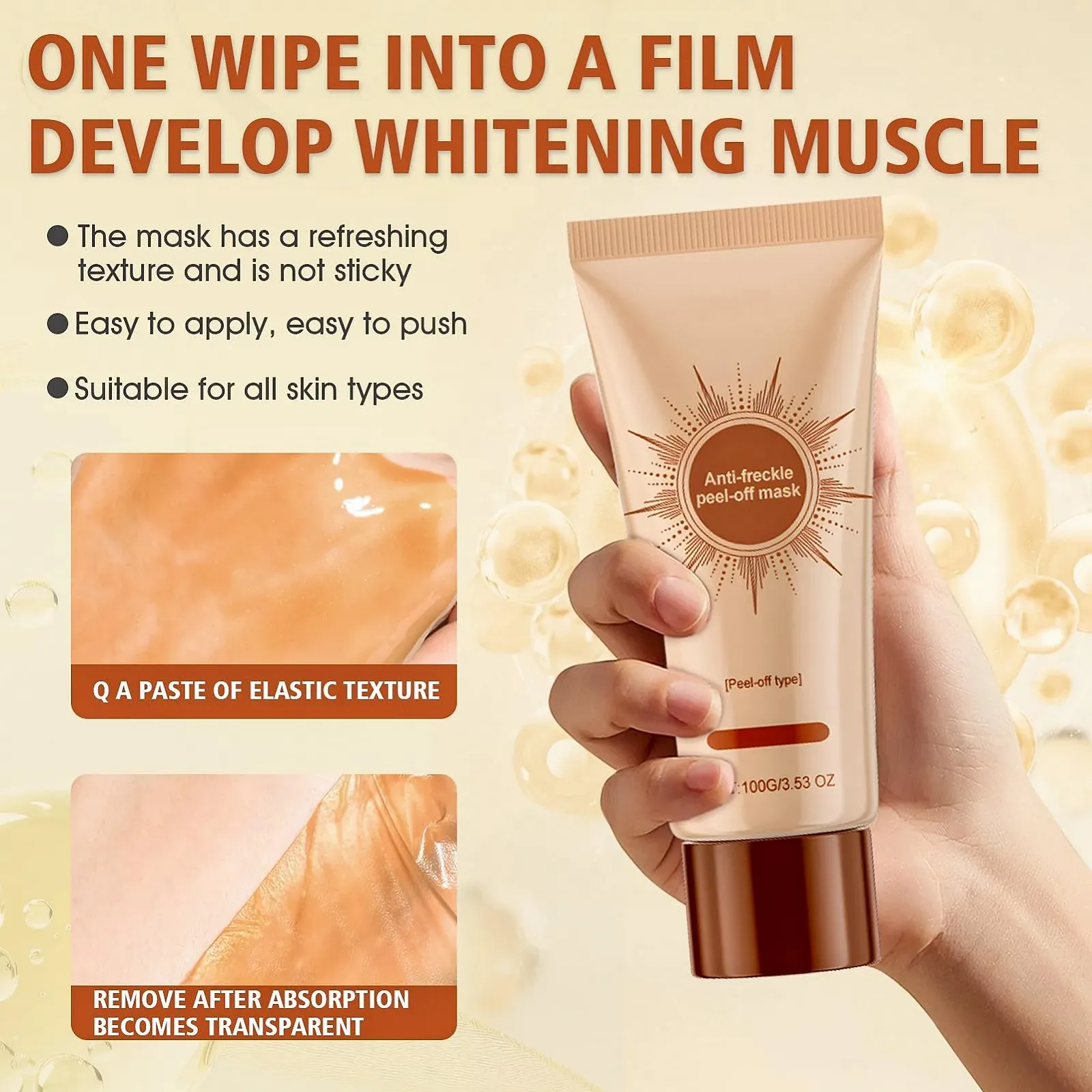 Маска-плівка для обличчя для освітлення та видалення плям paro-wu, фото №6