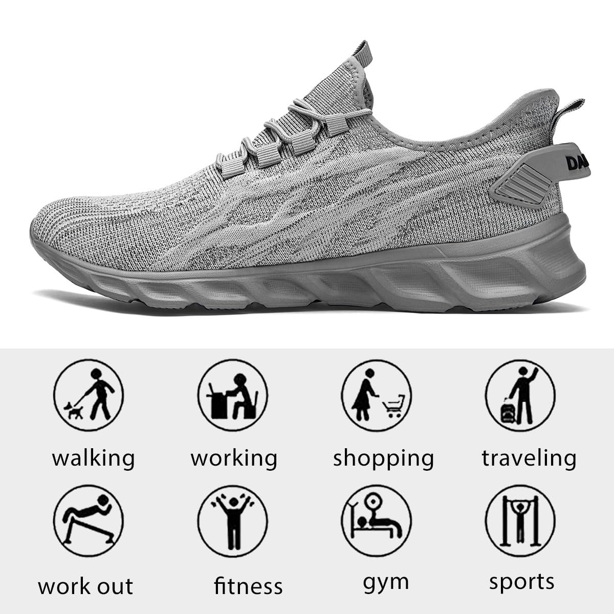 Кроссовки LANGFEUU, мужские, для бега, тенниса, спорта, отдыха, легкие, дышащие, для ходьбы, фитнеса, активного отдыха, размеры 39-46 EU, фото №5