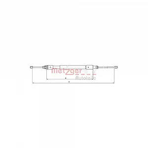 Трос стоянкового гальма METZGER 10.4714 для CITROËN задній лівий - Фото 1