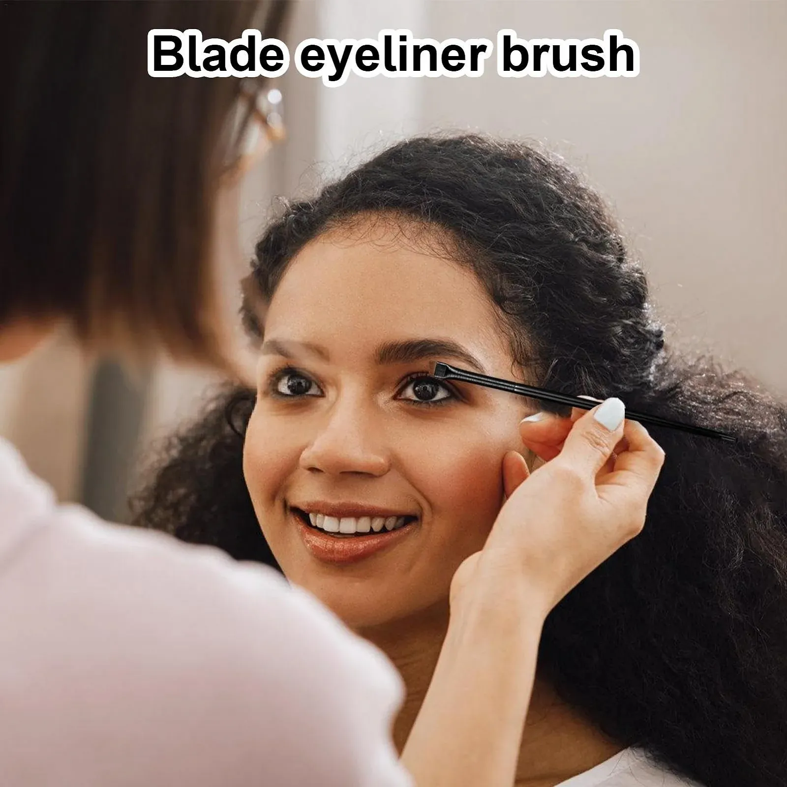 Пензель lyanny Angled Eyebrow Flat Thin Eyeliner Fine Angled для тіней для повік та брів, фото №7