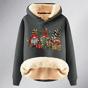 Женский рождественский свитшот Basic Свитер с круглым вырезом 3D принт Рождественский свитшот Свободная рубашка с длинным рукавом Топы с длинным рукавом Рождественская осенняя зимняя уличная мода synthetic.ua - Фото 1