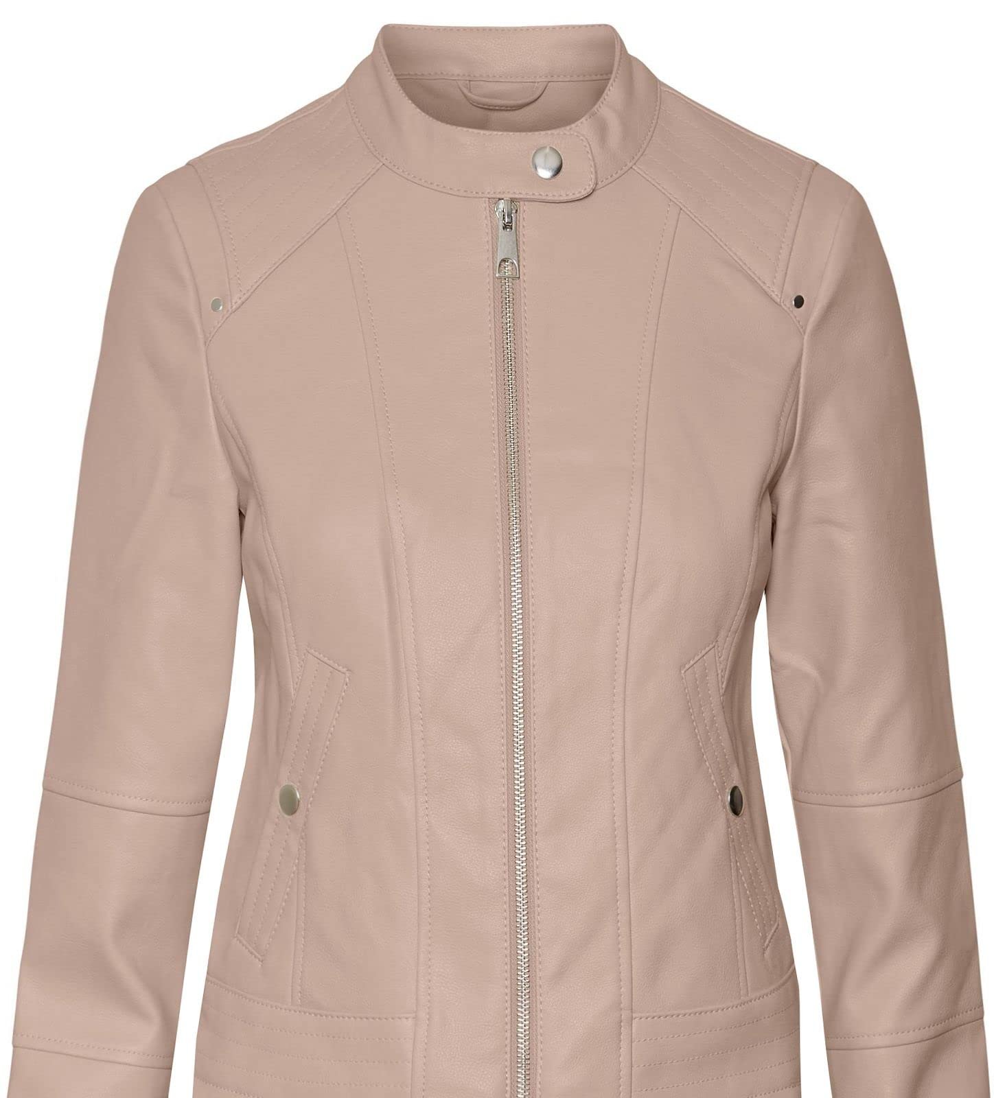 Куртка VERO MODA VMLotus Жіноча зі штучної шкіри Коротка Перехідна Куртка в Стилі Байкер, фото №3