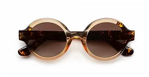 Круглые очки Vestopazzo с пятнистой оправой и коричневыми линзами. Унисекс synthetic.ua - Фото 1