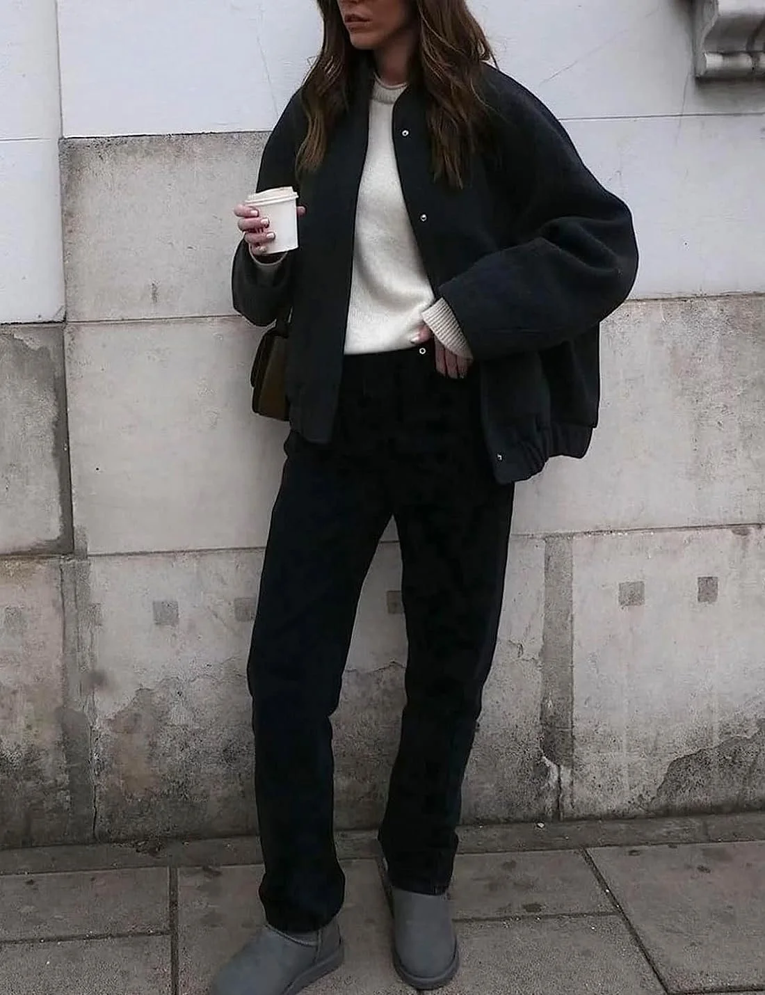 Жіноча куртка-бомбер Sukany, з вовни, на ґудзиках, вільного крою, університетська, з довгими рукавами, фото №4 Жіноча куртка-бомбер Sukany, з вовни, на ґудзиках, вільного крою, університетська, з довгими рукавами, фото №4