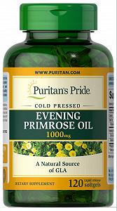 Масло вечерней примулы Puritan's Pride Evening Primrose Oil 1000 mg with GLA 120 Softgels - Фото 1