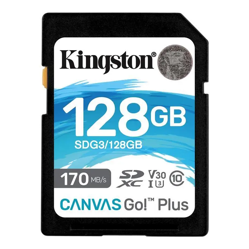 Карта пам'яті SDXC 128GB UHS-I/U3 Class 10 Kingston Canvas Go Plus R170/W90MB/s SDG3/128GB, фото №1