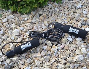 Скакалка швидкісна PowerPlay 4211 X ROPE з обтяжувачами (120г*2) Чорна 3м synthetic.ua - Фото 1