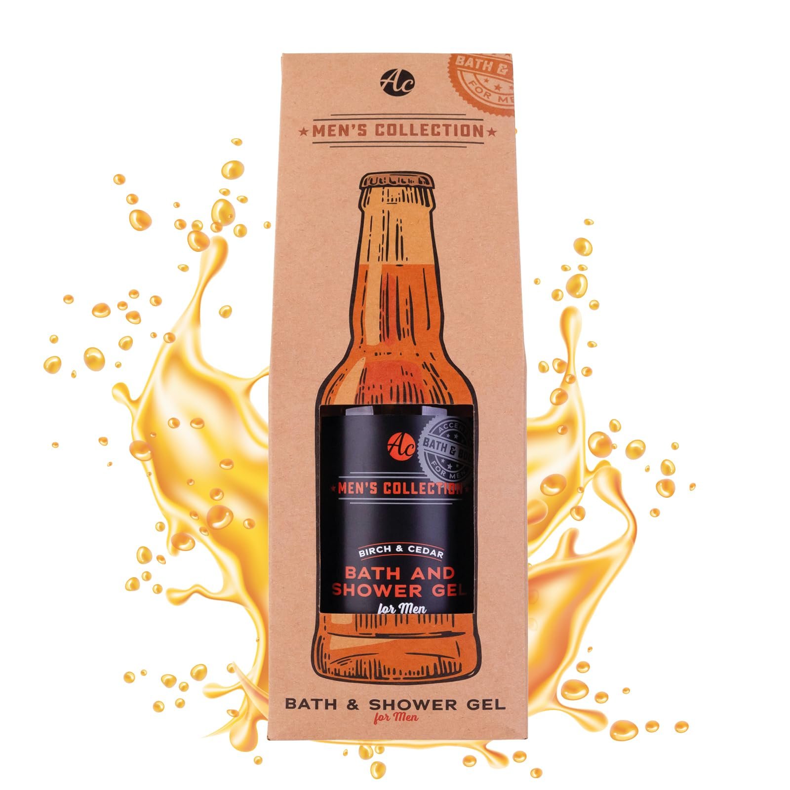 Гель для душа для мужчин Accentra Men's Collection "Beer For Him" в форме пивной бутылки 360 мл, фото №1