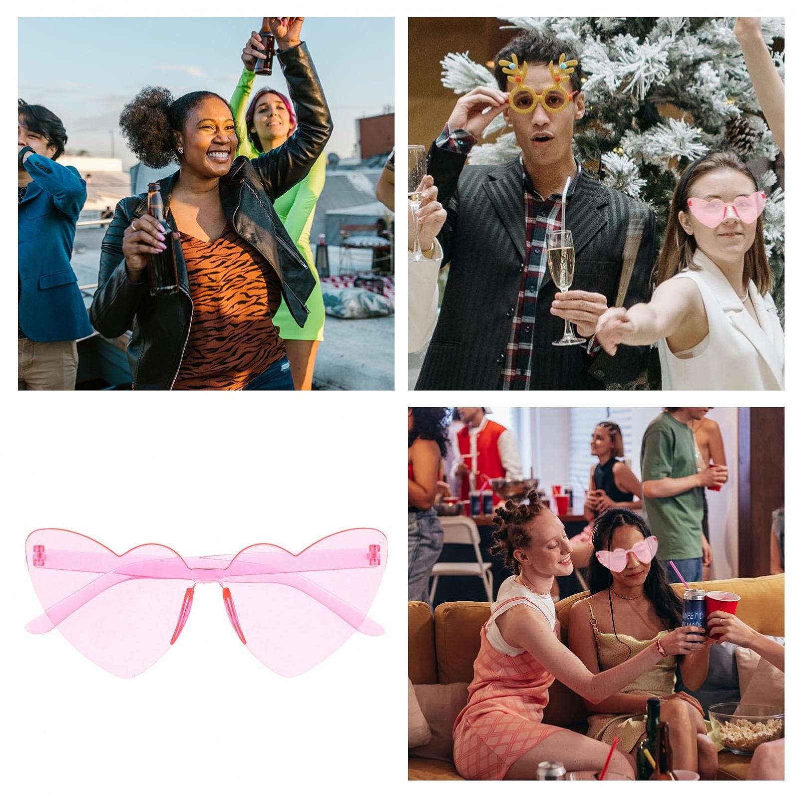 Сонцезахисні Окуляри Серце BESPORTBLE Реквізит Для Вечірки, фото №6