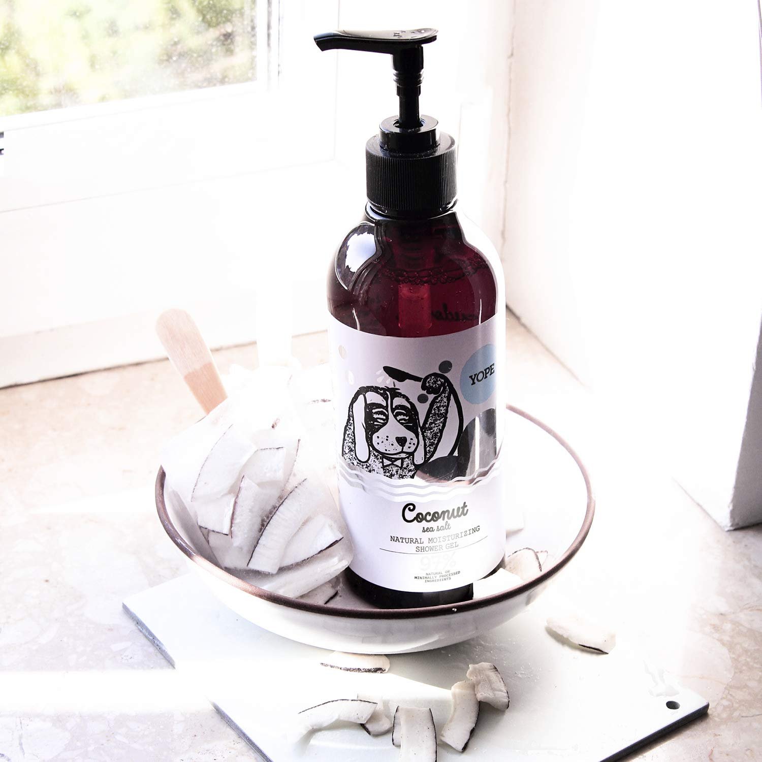Гель для душа YOPE Coconut & Sea Salt натуральный восстанавливающий увлажняющий 400 мл, фото №2