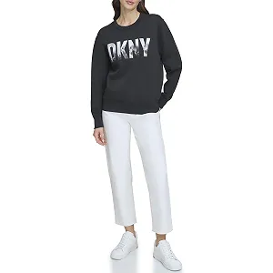 Пуловер DKNY Skyline Женский с круглым вырезом и логотипом - Фото 1