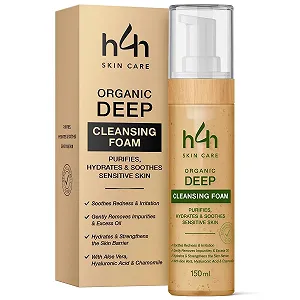 Органическая Очищающая Пенка для Лица с Алоэ Вера, Гиалуроновой Кислотой и Ромашкой для Чувствительной Кожи 150 мл - Фото 1