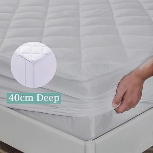 Наматрасник стеганый DTEX HOMES Small Double Extra Deep 40 cm Водонепроницаемый 122 x 190 см + 40 см synthetic.ua - Фото 1