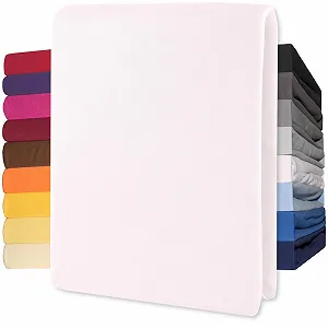 Простынь на топпер Jersey CelinaTex Lucina 200 x 200 см - 200 x 220 см Snow White - Фото 1