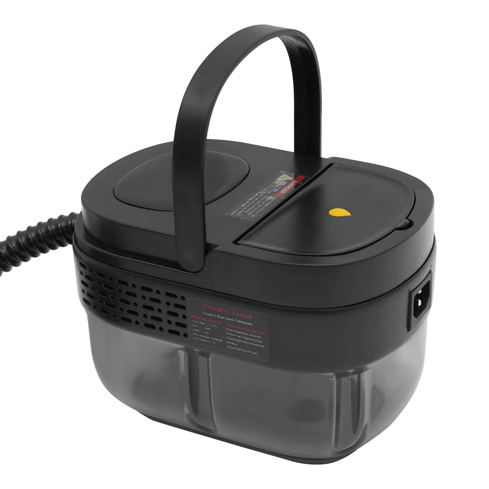 Пароочисник ручний 1500W 220V 3.0Bar Чорний, фото №6