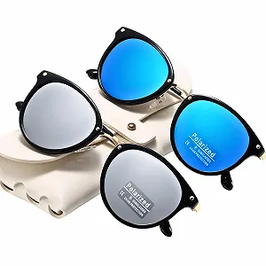 Поляризовані сонцезахисні окуляри Cleoxyge для жінок і чоловіків, вінтажні, елегантні, металева оправа, захист UV400 synthetic.ua - Фото 1