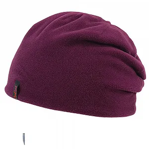 Шапка-біні двостороння Maximo для дівчат Фіолетово-сіра - Фото 1