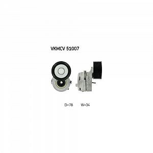 Натягувач ременя, поліклиновий ремінь SKF VKMCV 51007 для MERCEDES-BENZ - Фото 1