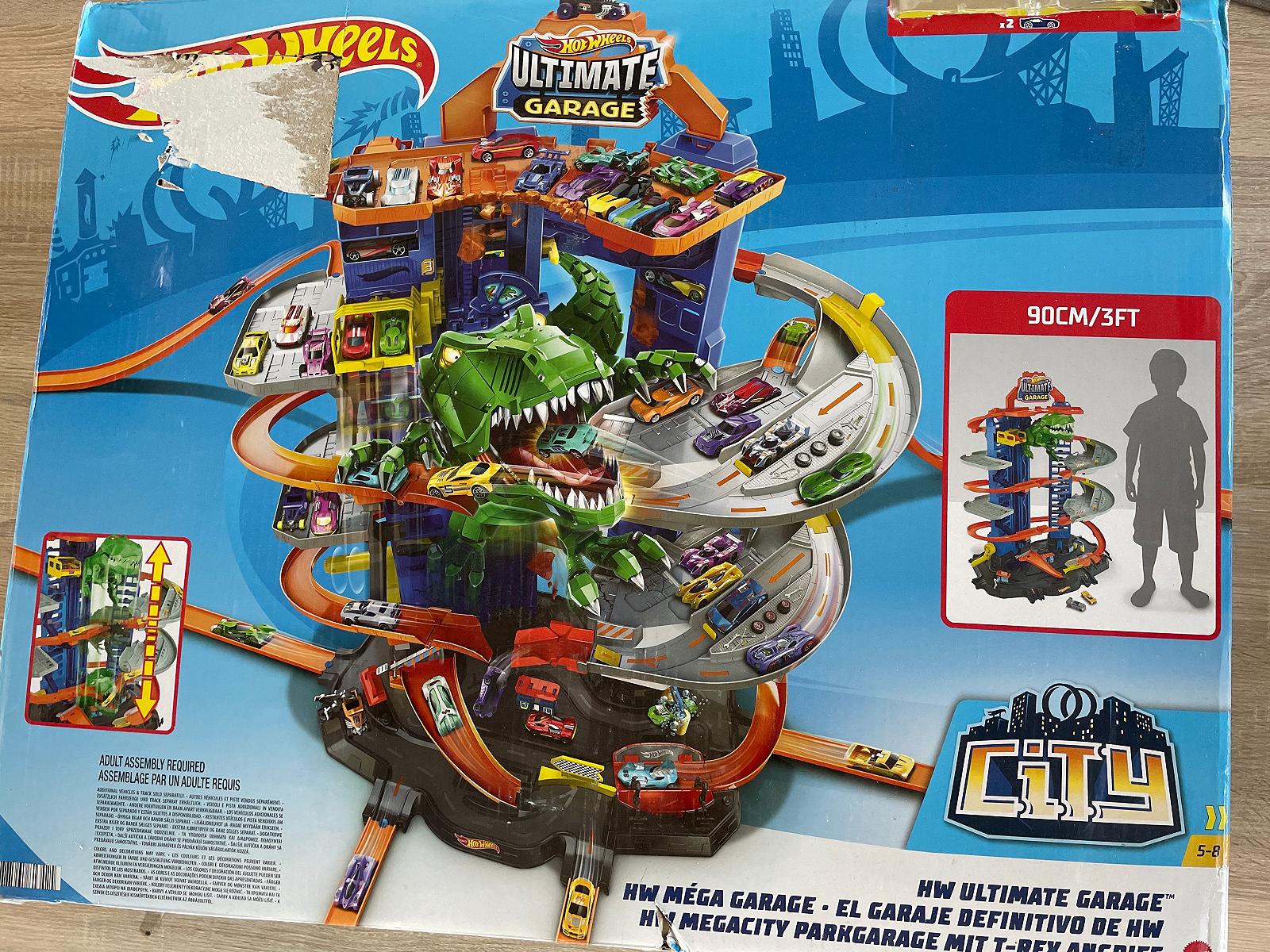 Ігровий набір трек-парковка з динозавром Hot Wheels GJL14 відсутні авто та зламане кріплення, фото №2