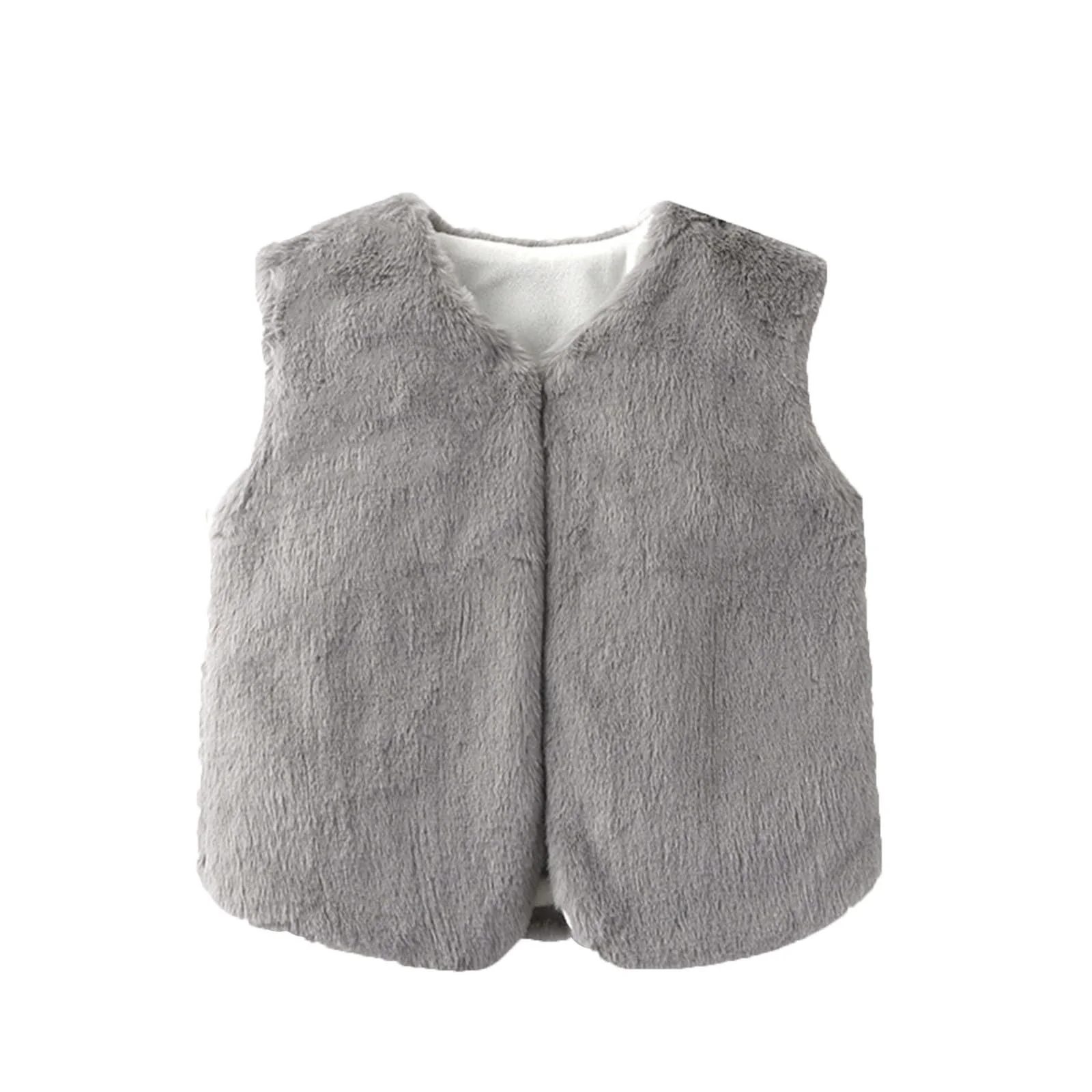 Жилет зі штучного хутра для дівчинки, теплий, з довгим ворсом, фото №1 Жилет зі штучного хутра для дівчинки, теплий, з довгим ворсом, фото №1