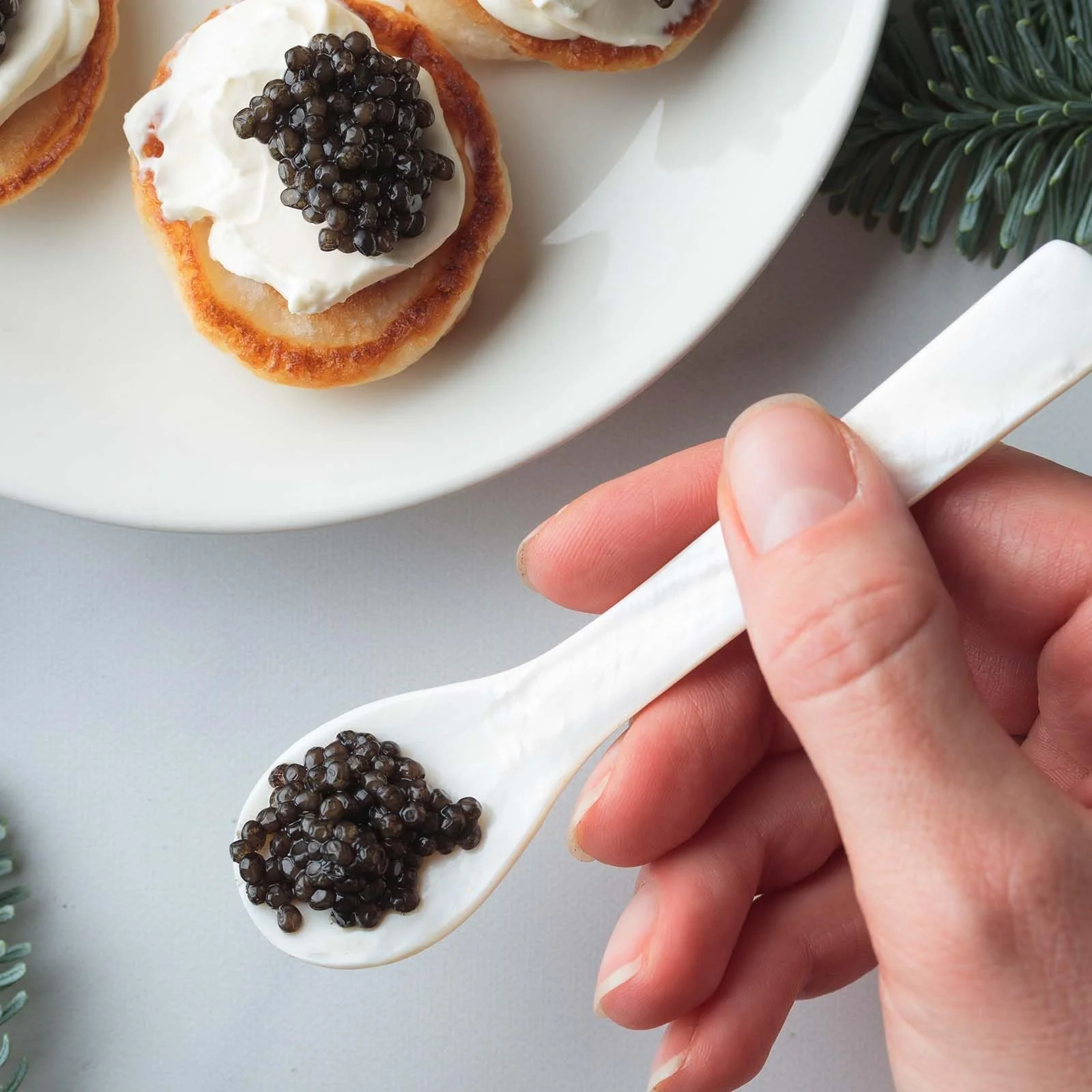 Ложка для ікри з перламутру з круглою ручкою, набір 6 штук, фото №6 Ложка для ікри з перламутру з круглою ручкою, набір 6 штук, фото №6