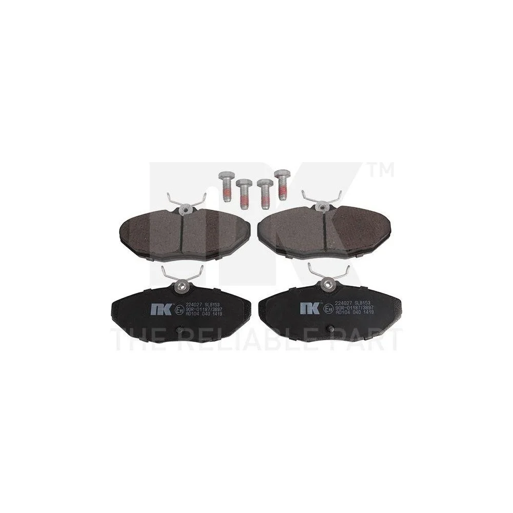 Комплект гальмівних колодок дискового гальма NK 224027 для CHRYSLER DAIMLER DODGE JAGUAR, фото №1