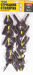 Струбцина столярна MASTERTOOL A-Type пружинна 90 мм захват 40 набір 8 шт 07-0540 synthetic.ua - Фото 1