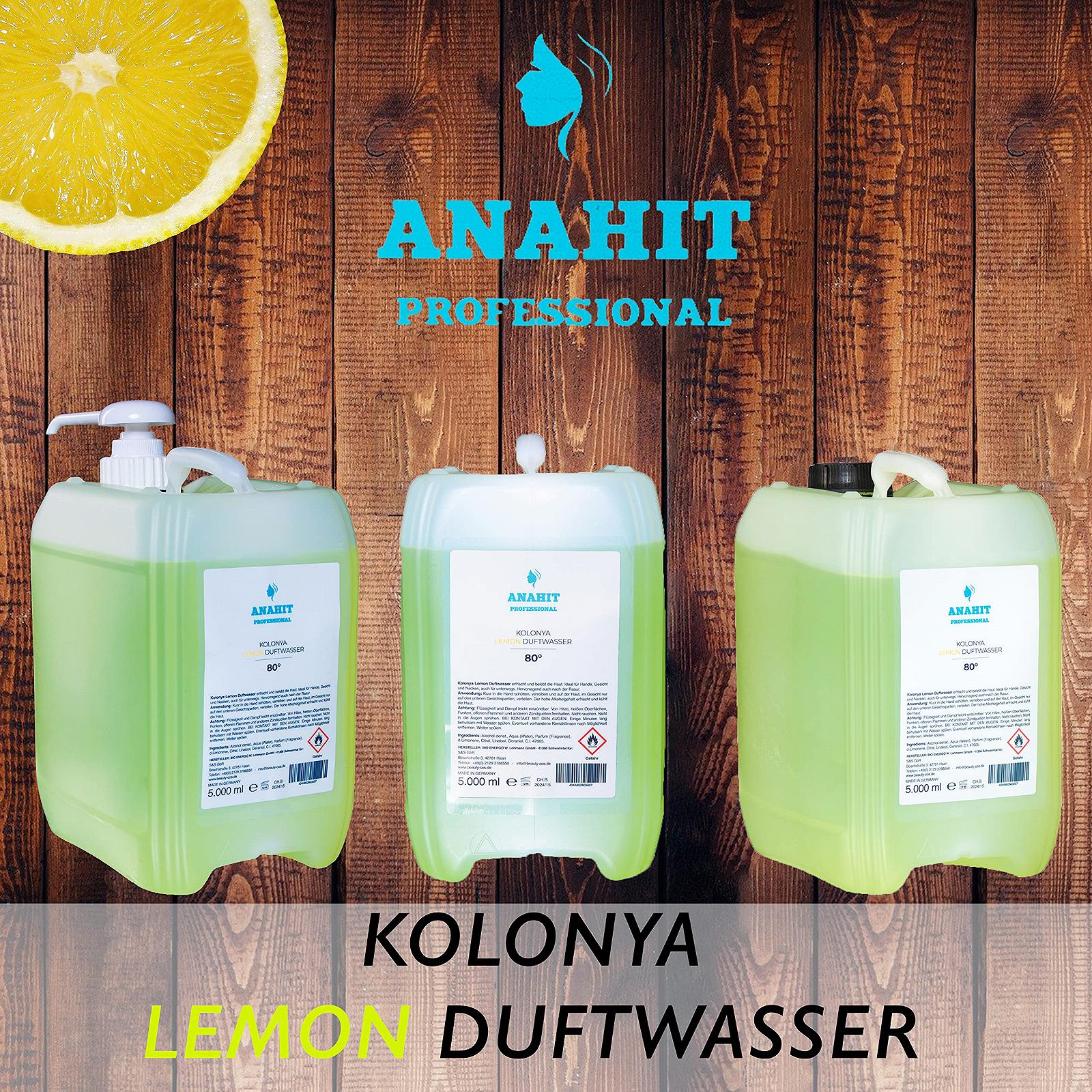 Кельнська вода Anahit Professional Kolonya 80° Лимонний аромат 5000 мл, фото №7
