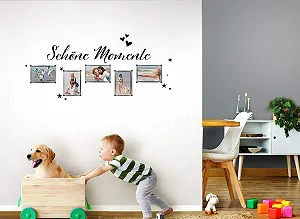 Наклейка на стіну W3477 Beautiful Moments + 5 фоторамок 89 x 40 см Чорна synthetic.ua - Фото 1