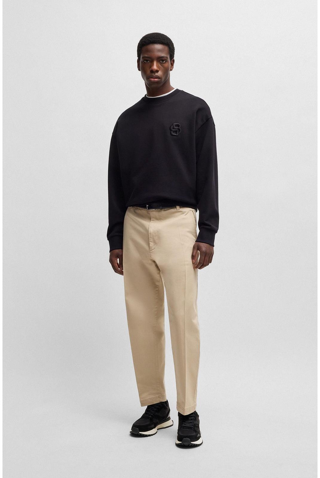 Кросівки BOSS Jonah Runn з в’язаними деталями та полірованою шкіряною обробкою, фото №3