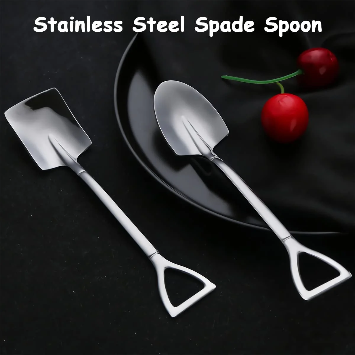 Ложка Шпатель з нержавіючої сталі, Креативна у формі лопати, Довга, фото №2 Ложка Шпатель з нержавіючої сталі, Креативна у формі лопати, Довга, фото №2