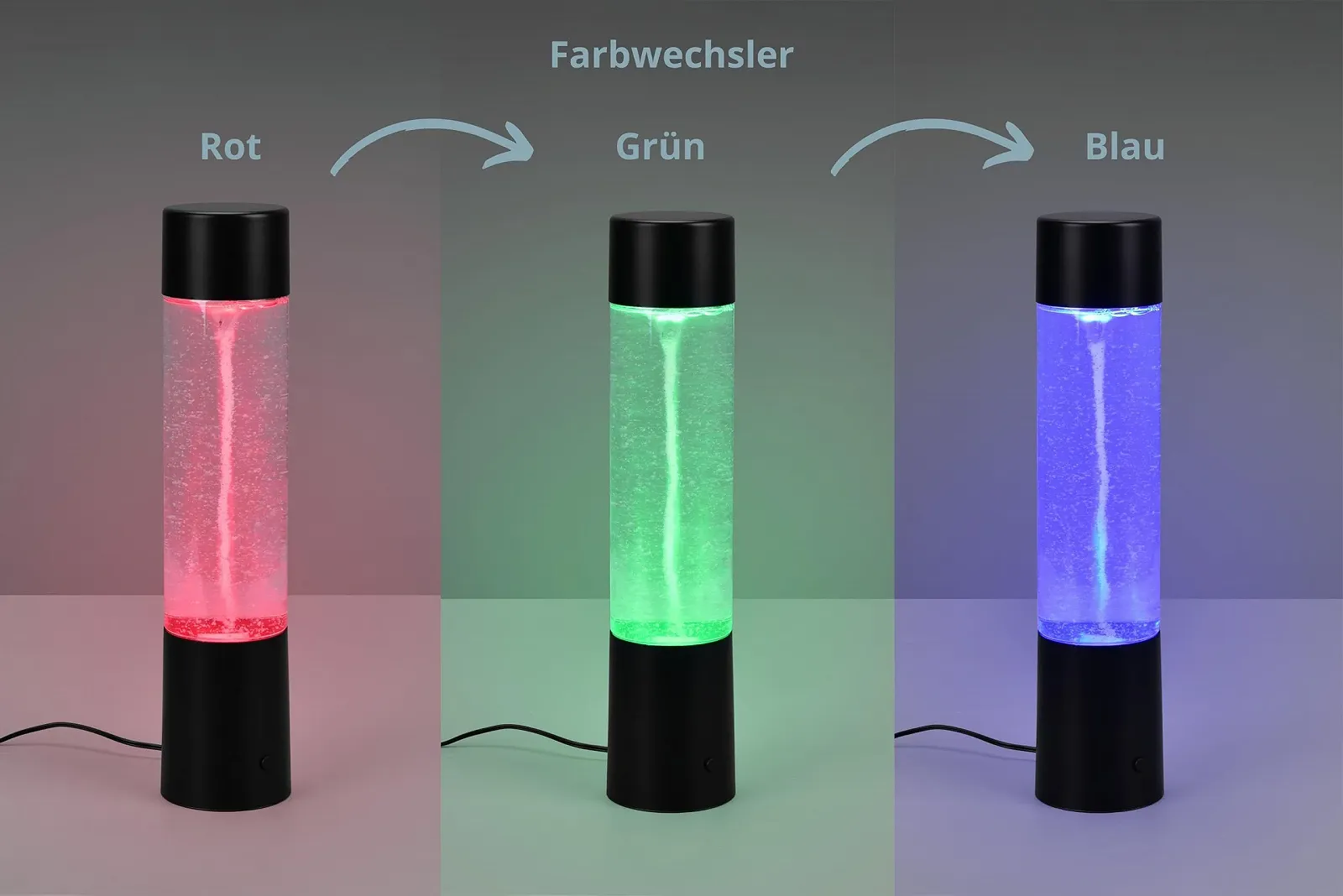 Настільна лампа Torsten LED RGB Water Tornado IP20 Ø7 см 34 см Matte Black, фото №2