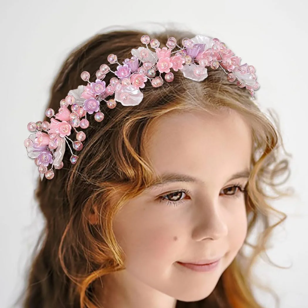 Обруч Квітка IYOU для дівчинки Рожевий, фото №6