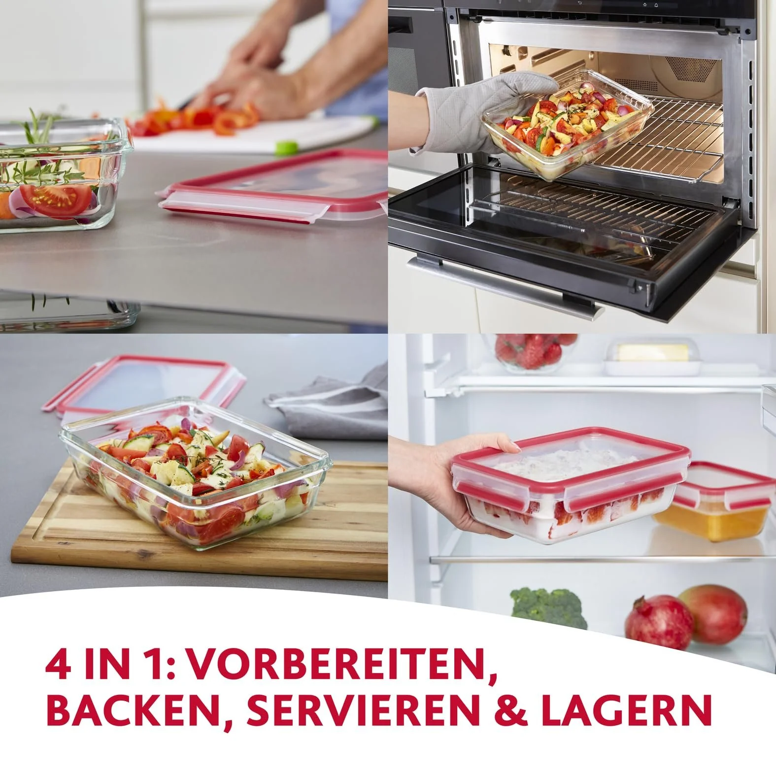 Скляний контейнер для зберігання їжі EMSA Clip & Close N10411 прямокутний 2 л герметичний Червоний Прозорий, фото №2 Скляний контейнер для зберігання їжі EMSA Clip & Close N10411 прямокутний 2 л герметичний Червоний Прозорий, фото №2