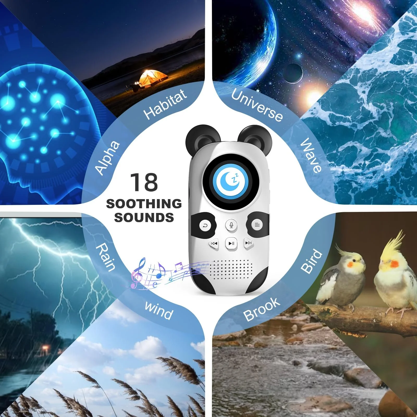 MP3-плеер MUZXQII Panda 64 ГБ, Bluetooth 5.3, белый, фото №3