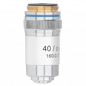 Объектив для микроскопа ахроматический 40X, латунный хромированный интерфейс 20.2 мм - Фото 1