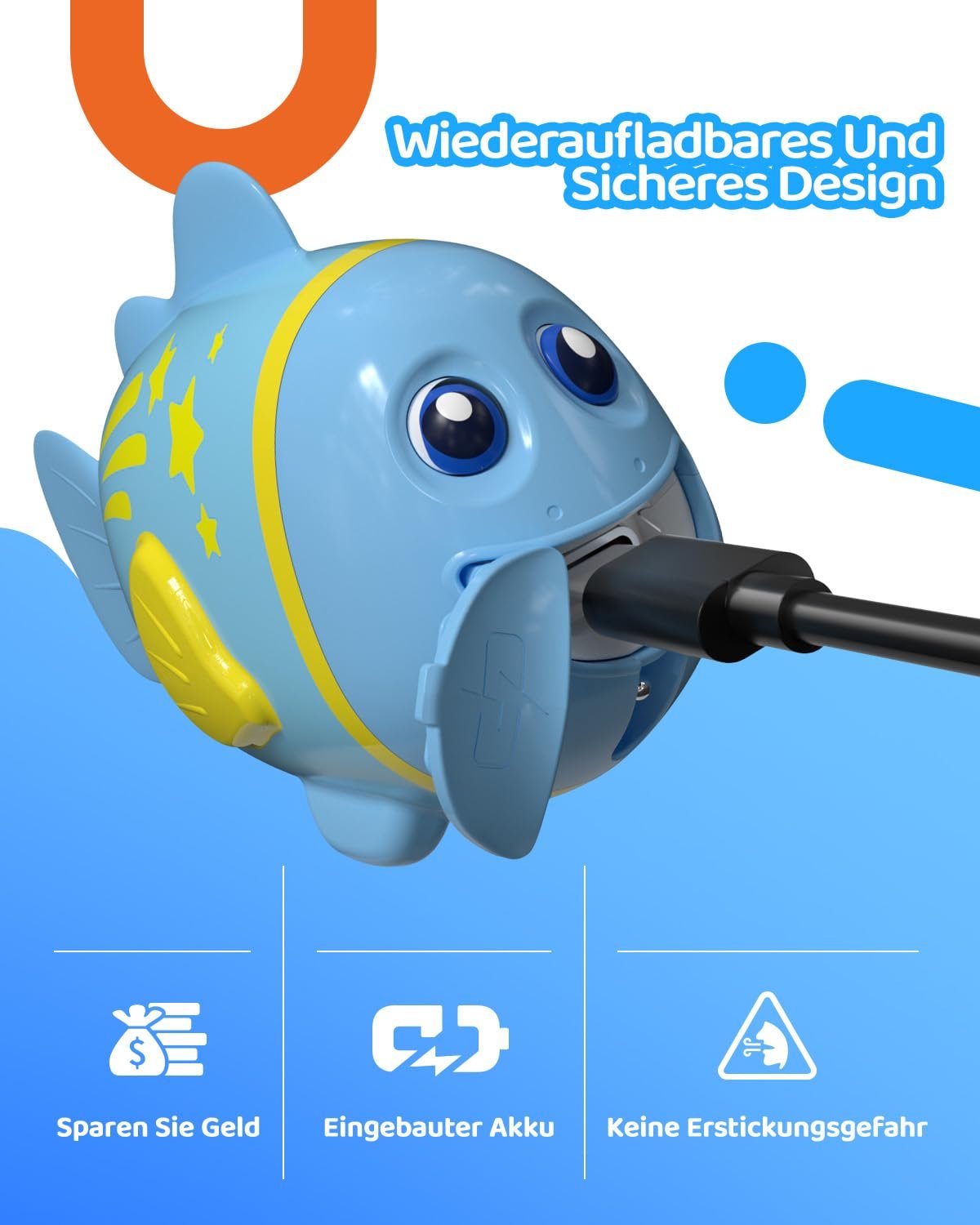 Іграшка для ванни Рибка плаваюча з LED підсвічуванням та термометром, що змінює колір очей., фото №4 Іграшка для ванни Рибка плаваюча з LED підсвічуванням та термометром, що змінює колір очей., фото №4