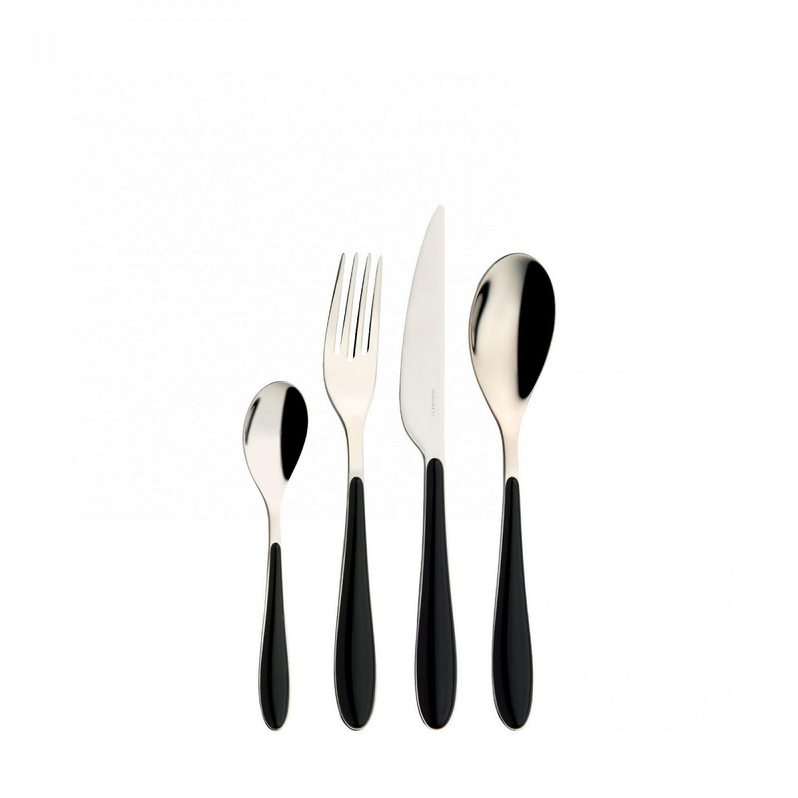 Набор Столовых Приборов Bugatti Gioia 24 Предмета SAN/Acier Черный, фото №1