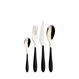 Набор Столовых Приборов Bugatti Gioia 24 Предмета SAN/Acier Черный - Фото 1