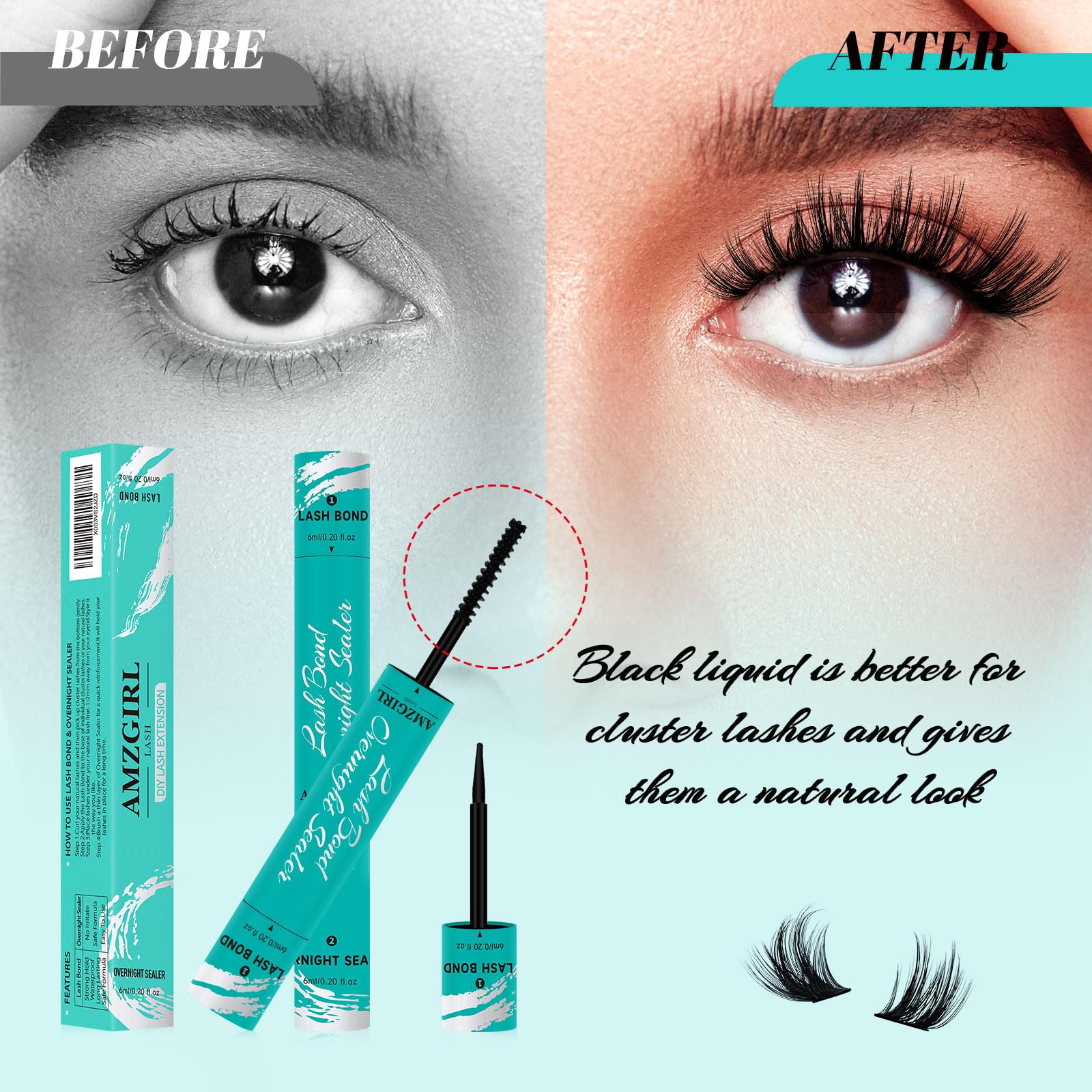 Клей для вій ALASH Lash Bond Seal для накладних вій Латекс Без білий 10 мл, фото №5