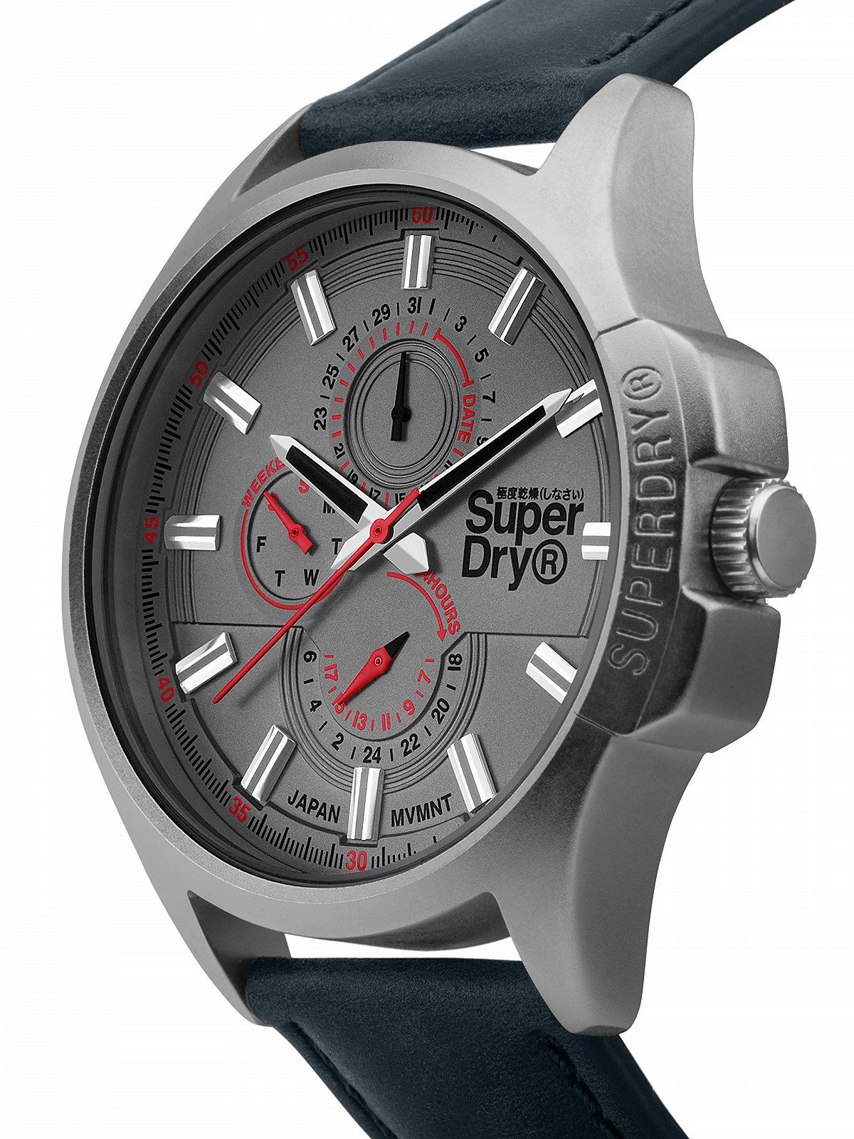 Часы Superdry Multi Dial Quartz Кожаный ремешок SYG258U Мужские, фото №2