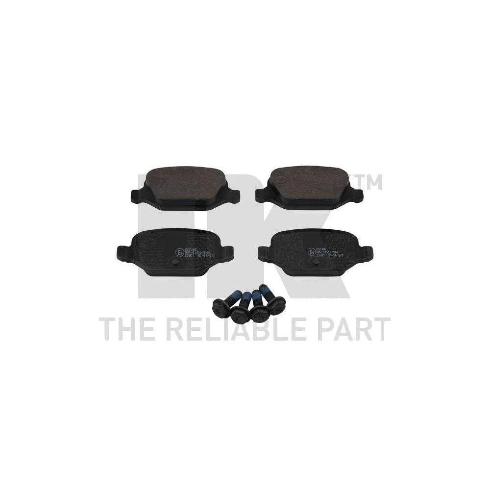 Комплект тормозных колодок дискового тормоза NK 222386 для FIAT LADA LANCIA ABARTH, фото №1 Комплект тормозных колодок дискового тормоза NK 222386 для FIAT LADA LANCIA ABARTH, фото №1