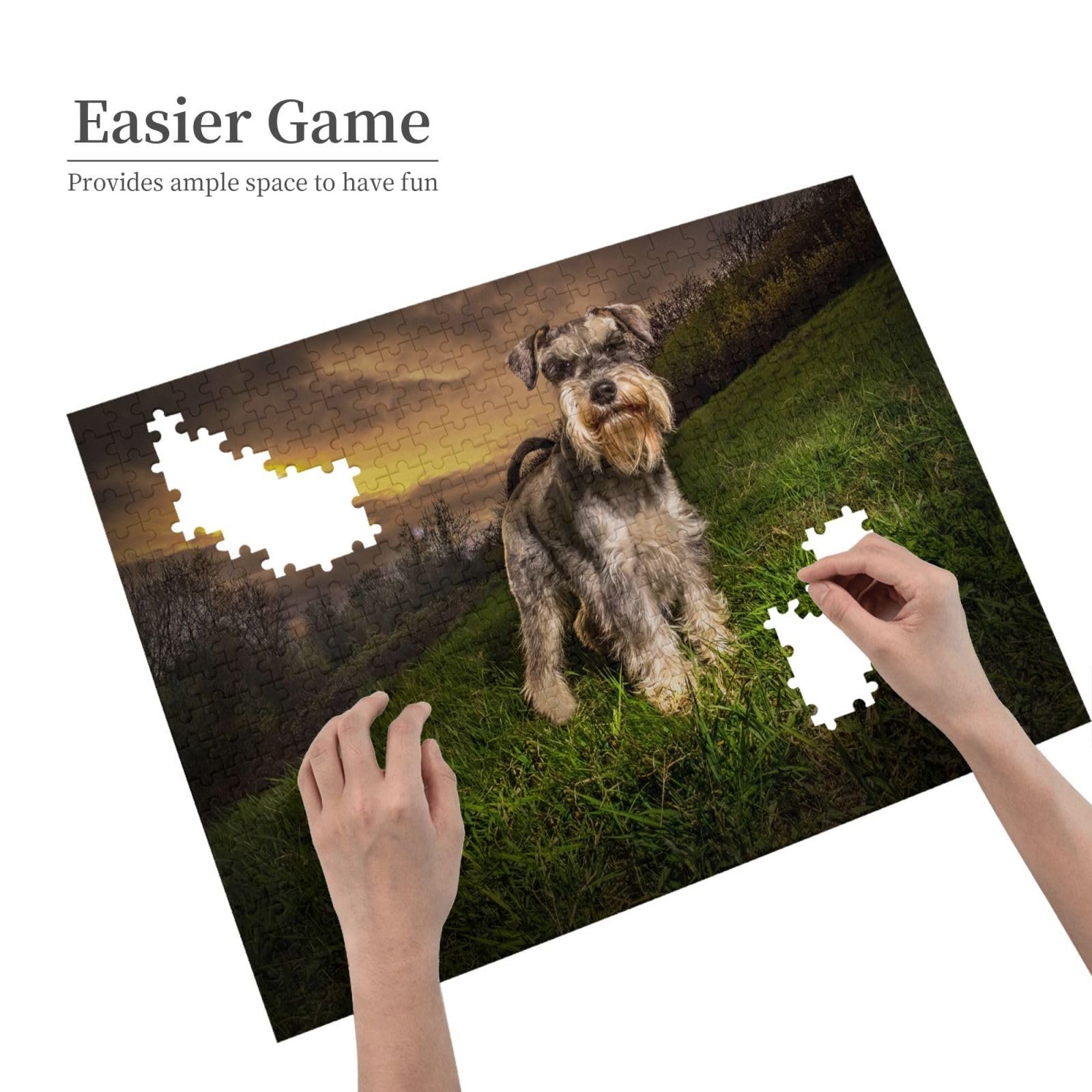 Пазл Schnauzer Sunset 500 деталей Деревянный 50 x 38 см, фото №4