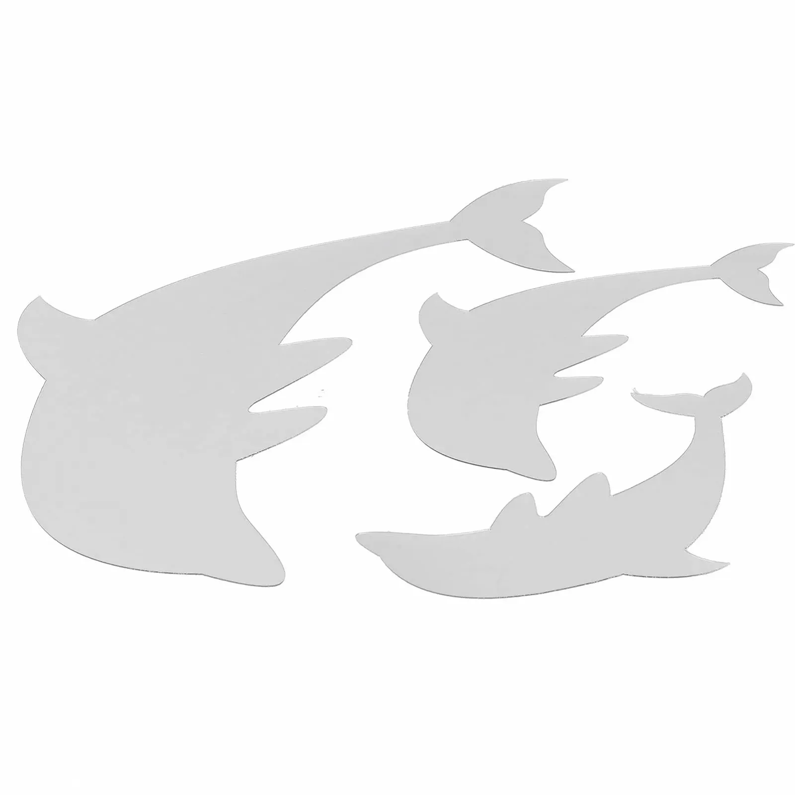 Дзеркальна наклейка на стіну Дельфіни Срібляста Пластик DIY, фото №9 Дзеркальна наклейка на стіну Дельфіни Срібляста Пластик DIY, фото №9